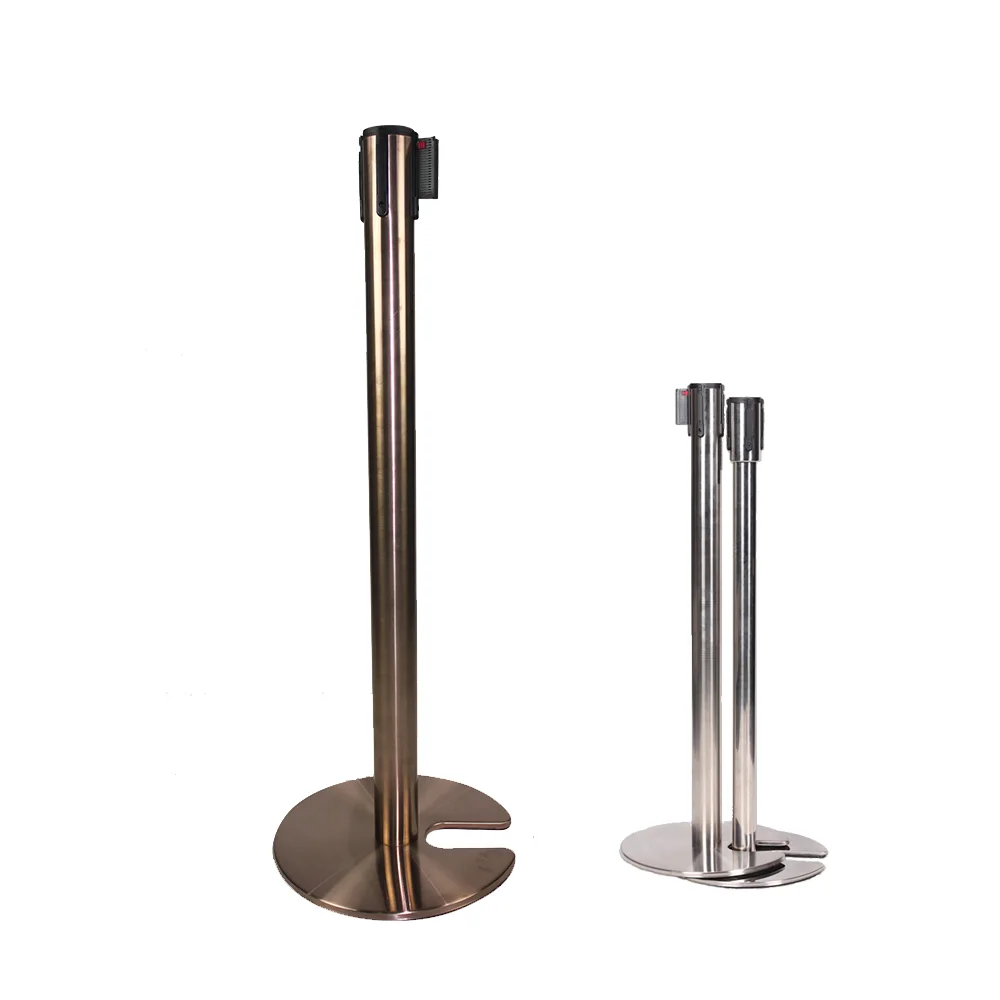 GOLDEN STACKABLE U SHAPE QUEUE LINE STAND QUEUE BARRIER STANCHION MANAGER FOR BANK AIRPORT EXHIBITION