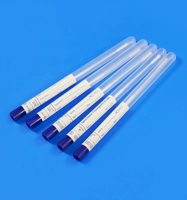 Sterile Pharyngeal Nose Nasal Medical Transport Specimen Collection Swab with Tube