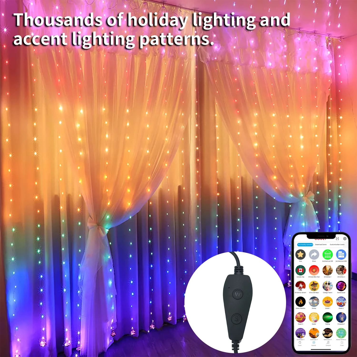 Светодиодные рождественские гирляндные светильники dc5v 0 05 Вт ws2811 rgb в погоне за цветными медными гирляндами