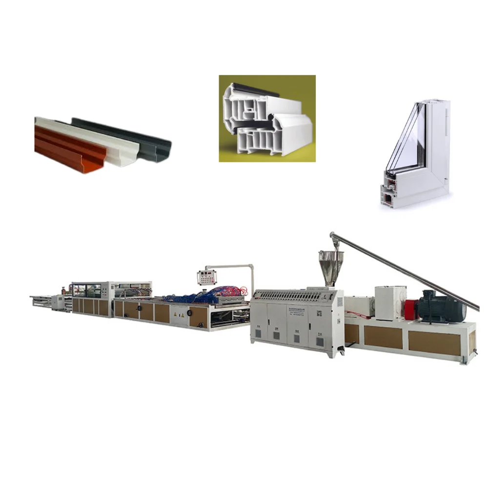 PVC Profile UPVC Making Machine Profile WPC PVC Window Frame Rain Gutter Extrusion Line Production Line