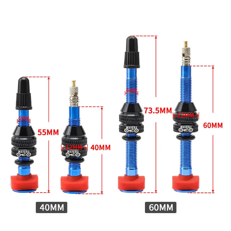 23048 MUQZI 40/60mm Bicycle Vacuum Air Tire Valve Stem MTB Road Tubeless Bike Presta Valve