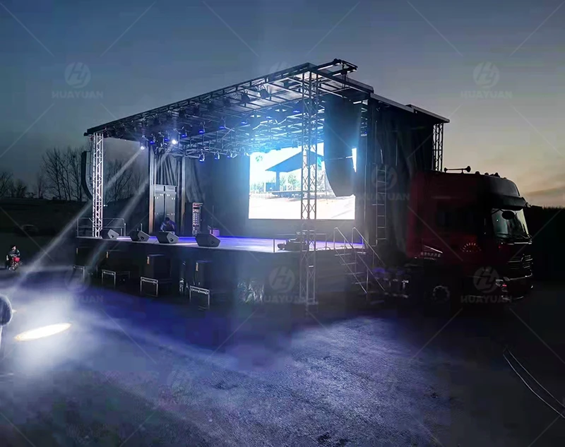 HUAYUAN S455 с подсветкой и звуком подиум для мероприятий на открытом воздухе концертный сценический