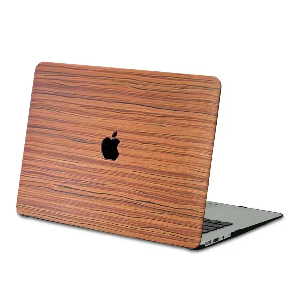 Wooden design Protective matte pc clear transparent case cover for macbook pro 16 13 14 15 inch for macbook air m2 case