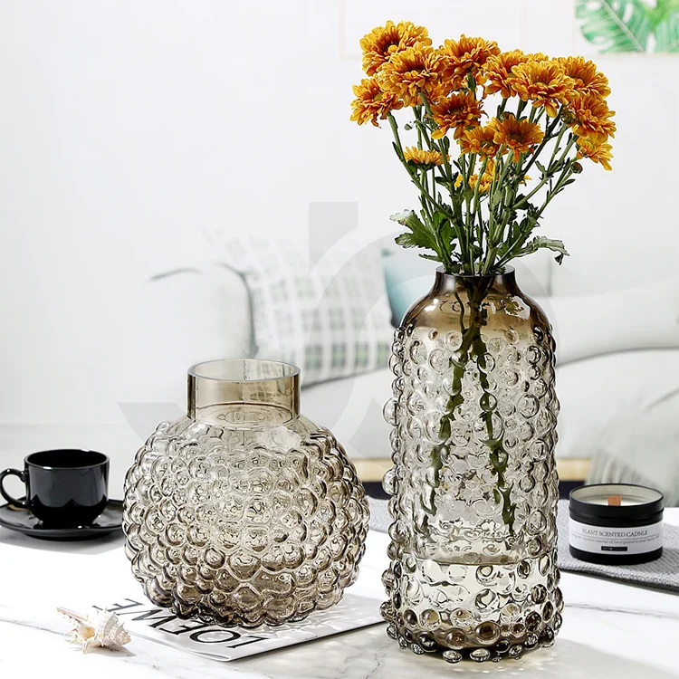Clear glass vase Nordic creative home decoration vase wedding hotel ornaments bubble glass vase