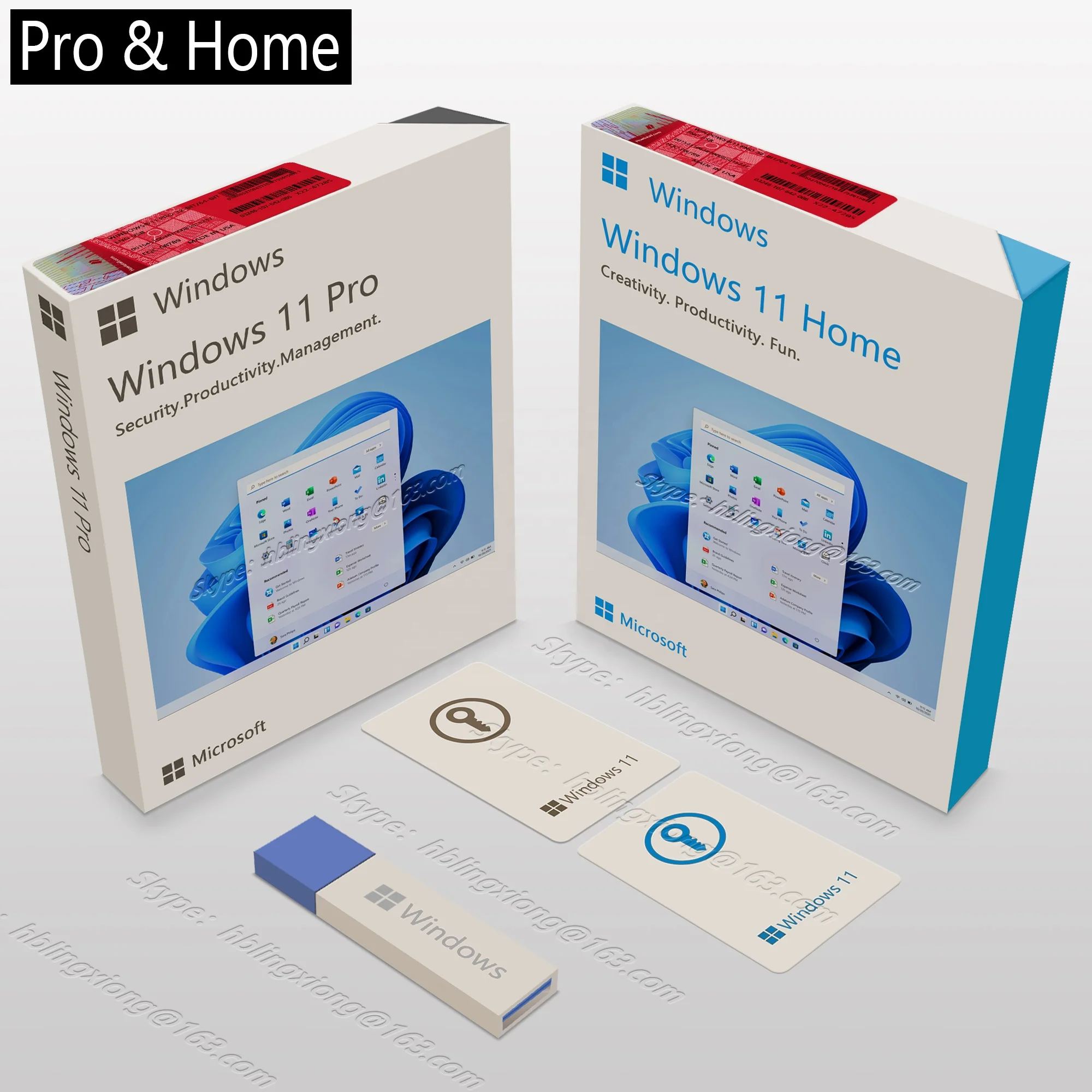 Windows 11 Pro умный дом USB ключ Windows 11 Профессиональный USB-3.0 стикеры розничной коробке полный пакет глобальная онлайн Активация FPP 64 бит