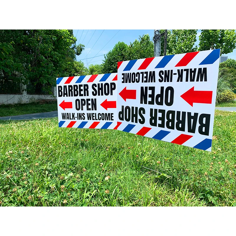 Wholesale Custom Made Shape PP Material Corrugated Plastic Sign Board Printing Coroplast Yard lawn Signs