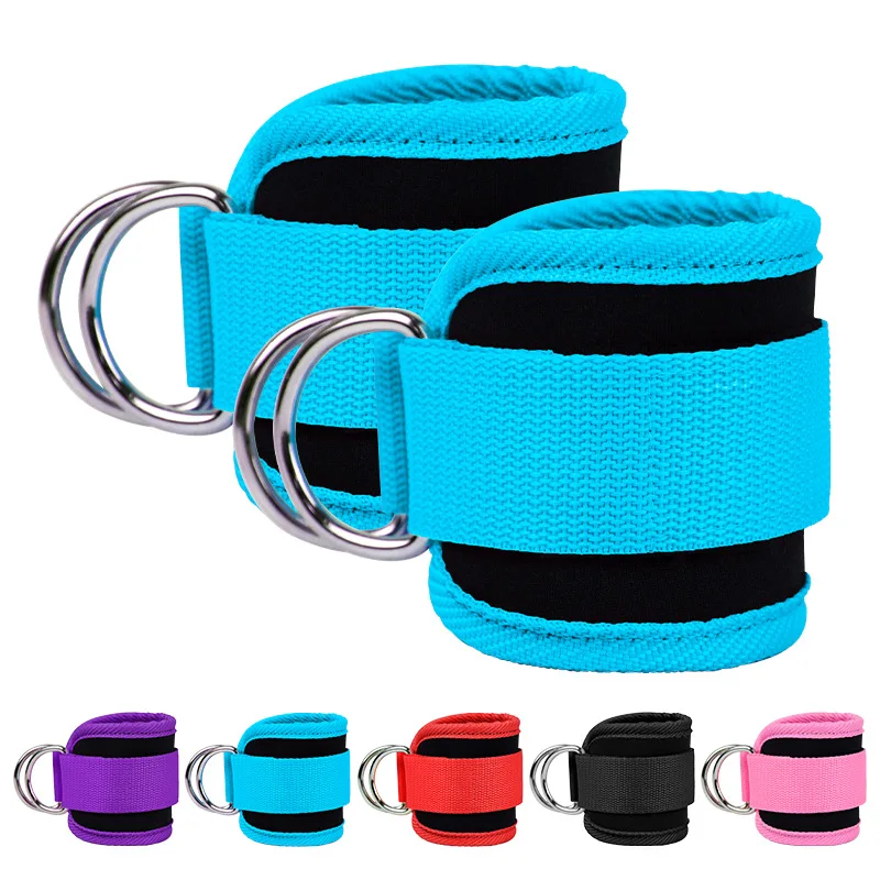 JULYFIT Leg Strength Training Device Fitness Door Frame Ankle Support with Magic Tape Ankle Band for Protection