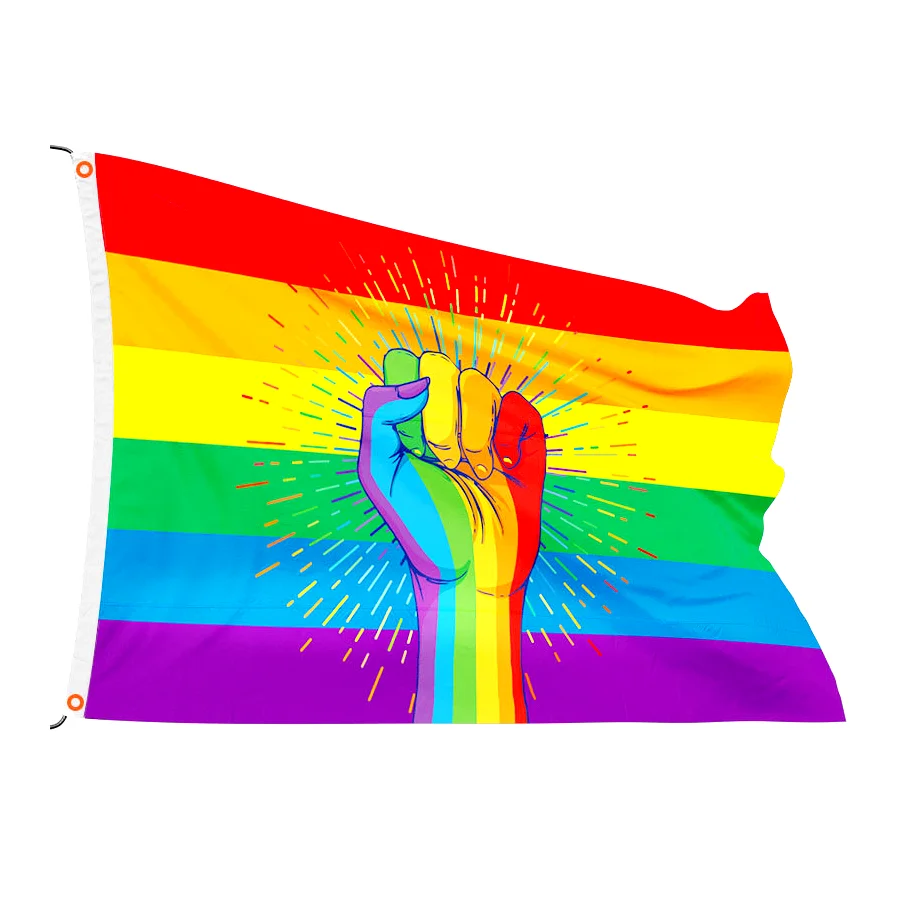Whole Sale Fast Delivery High-quality Flags Red Black Green Promoted Red Green And White Flag