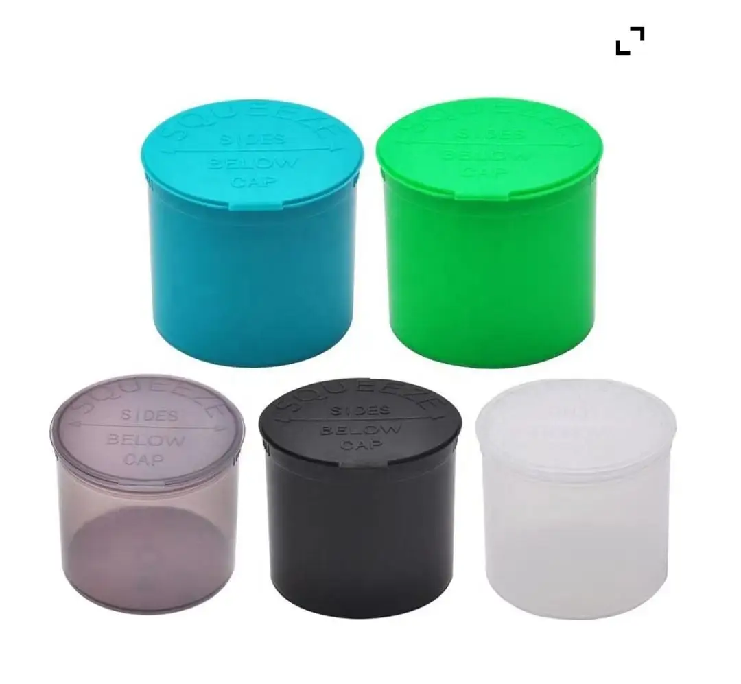 Small Pop Top Containers Packaging Pop Top Tube Bottles Jar child resistant Vial Plastic Pill Bottle