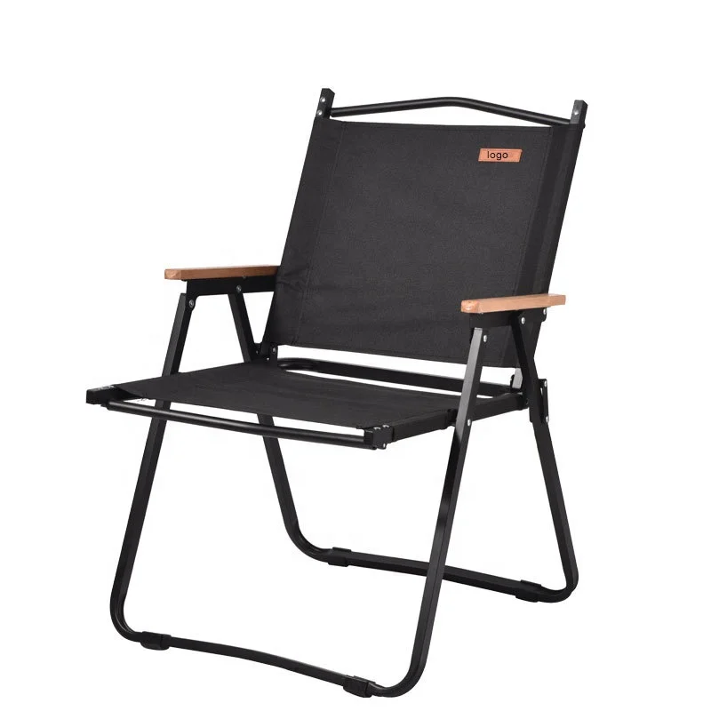 Niceway Outdoor Furniture Kermit Chair Wood Camping Folding Chair Steel Metal Lightweight Beach Chair