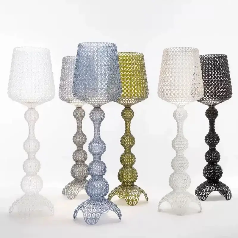 2023 New Arrival Led Hollowed out Glass Lampshade Sofa Corner Floor Lamp Modern