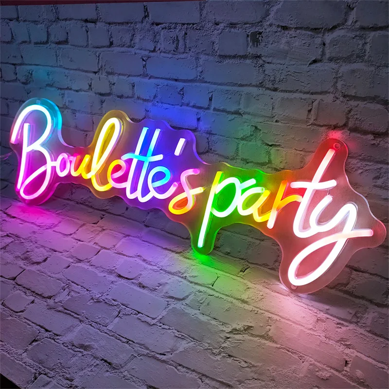 Настенная вывеска с акриловой печатью неоновая светодиодная RGB на заказ программируемая