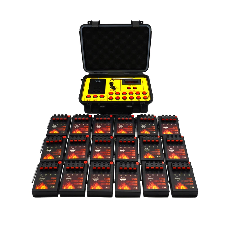 72 Channel with 18 receivers 4 cue cake fireworks firing system 1200 group transmitter control professional ignition system