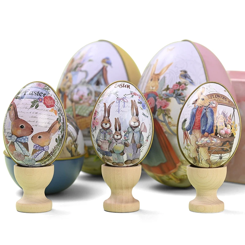 easter 2024 decoration supplies easter eggs color rabbit iron egg candy eggshell easter gifts