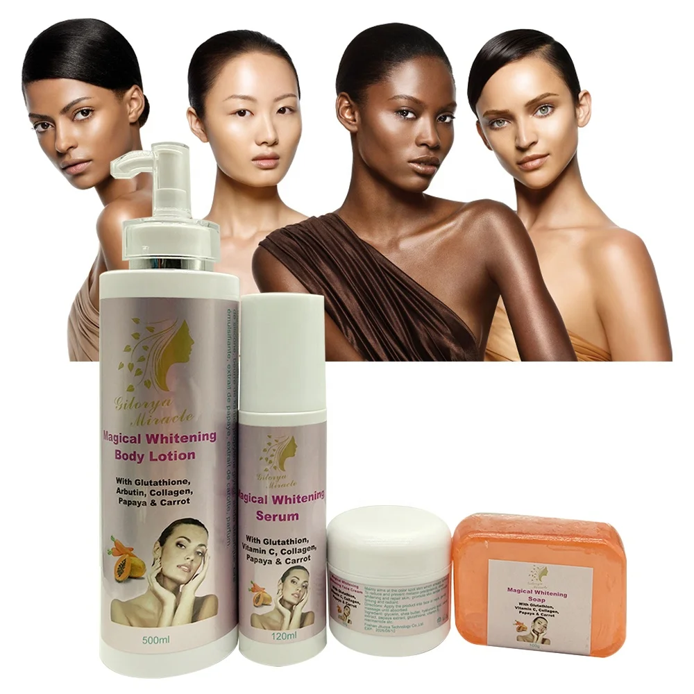 Rebranding Cosmetics Private Label Skincare Set Best Whitening Soap Serum Face Cream Body Lotion for Lightening Glowing Skin
