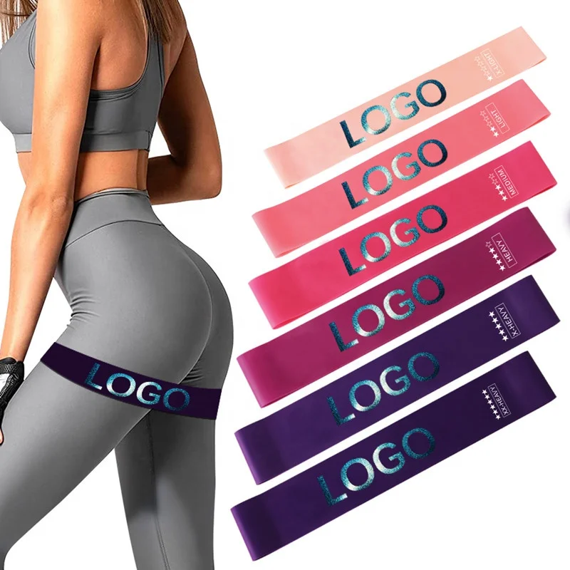 Custom LOGO Elastic Rubber Bands For Fitness Workout Equipment Training Exercise Gym Strength Latex Resistance Bands