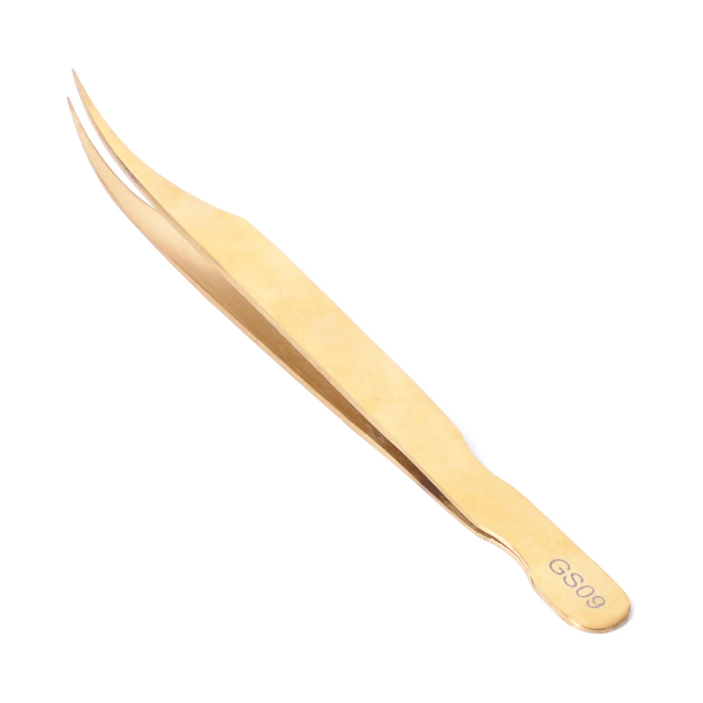 Gollee Stainless Precisely Sample Lightweight Japan Gold Lash Tweezer Volume Eyelash Tweezer