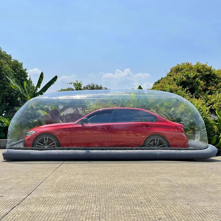 Outdoor Transparent Mobile Inflatable Car Booth Tent Cabin Car Cover Bubble waterproof house Tent Car cover