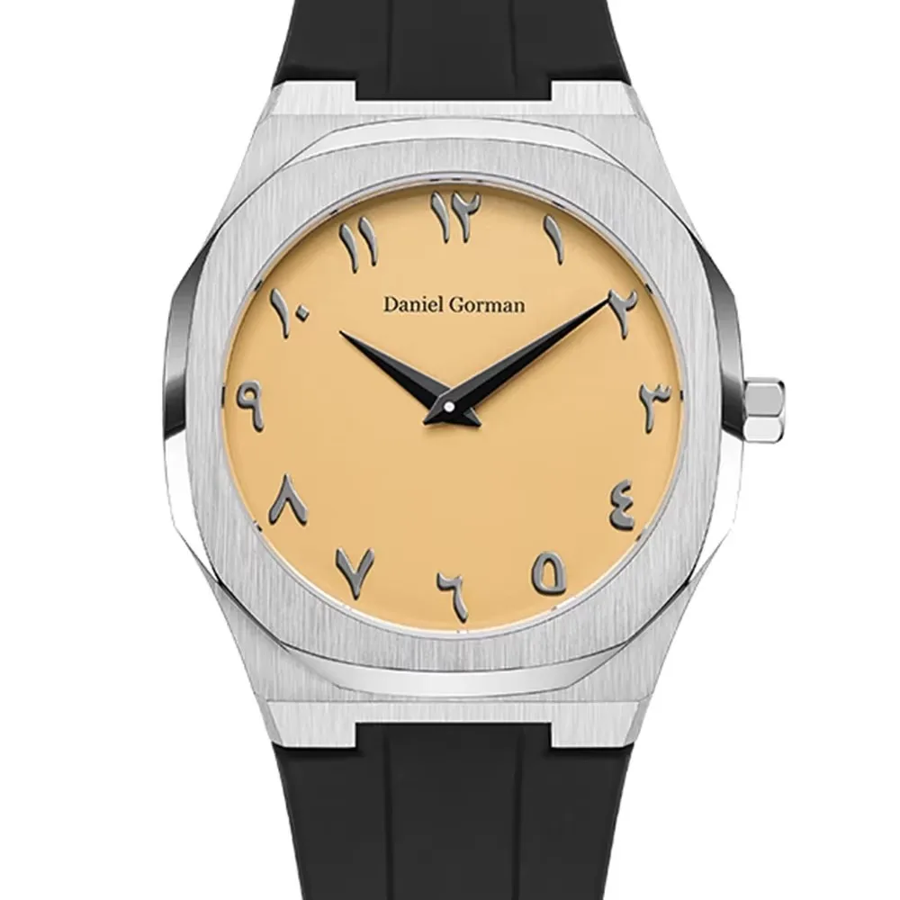 2024 DANIEL GORMAN Luxury Watch Mens Fashion Watches Eastern Arabic Numeral Dial Quartz Wristwatches Japan 2025 Movement Clock