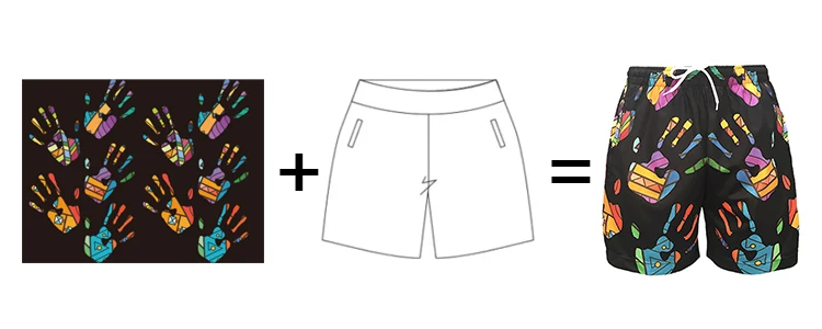 Buker Polyester Breathable Red Custom Mens Mesh Paisley Bandana Printed Shorts With Side Pockets Rear Pocket