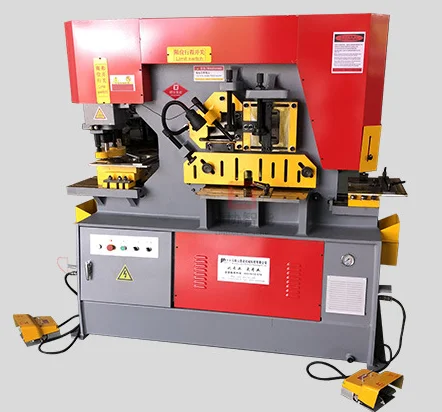 Hydraulic Metal Stamping process shearing and cutting Ironworker Machine