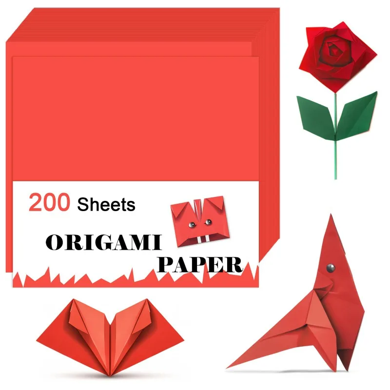 Wholesale Origami  200 Sheets Kit Gifts  Beginners Colorful Paper Craft Toys