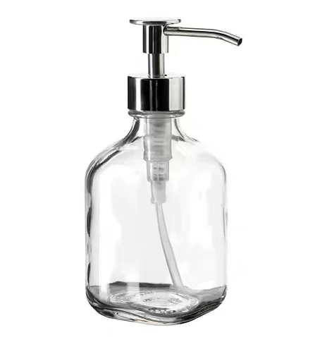 Заказной 350 мл прозрачное мыло для рук шампунь стеклянный насос распылитель бутылка машина