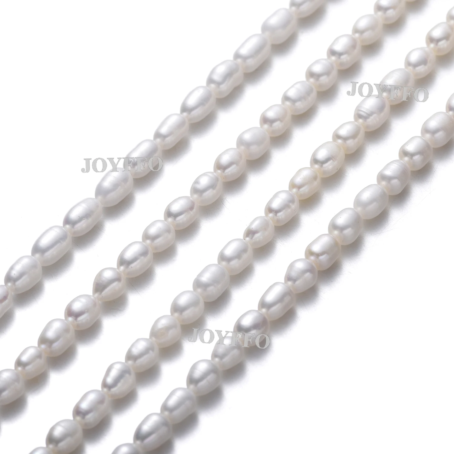 5-6mm Oval Pearls Beads White Natural Freshwater Loose Pearls For Jewelry Findings