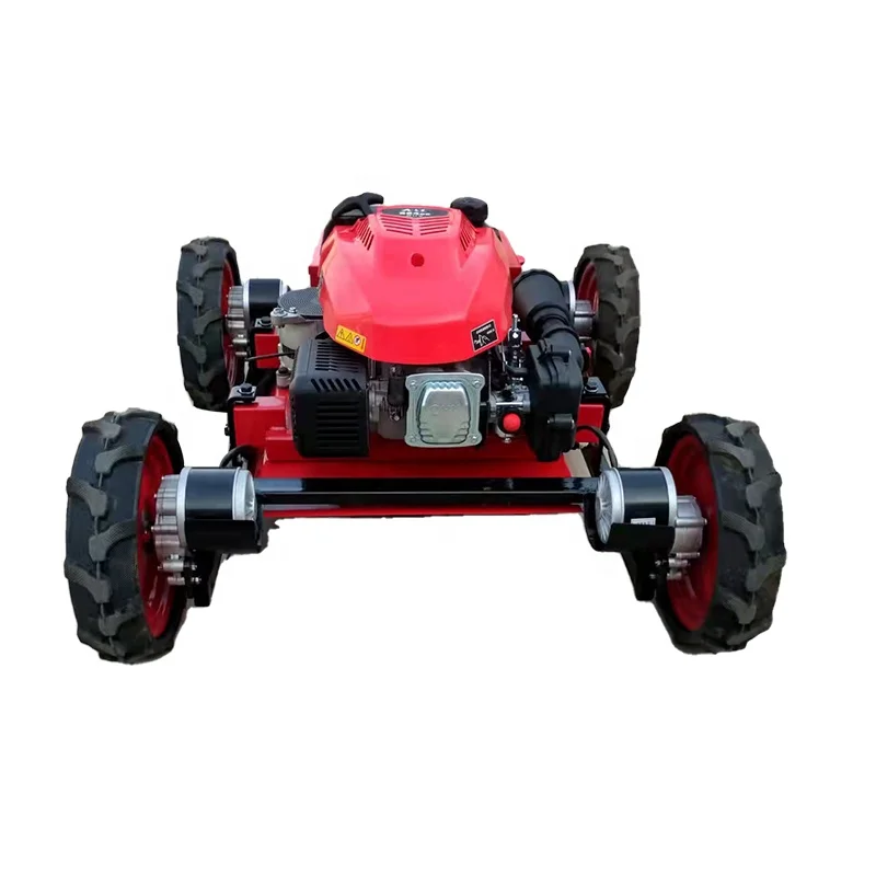 Wheel Remote Lawn Mower Remote 4WD Grass Cutting Machine Remote Control Lawn Mower Machine Automated Lawn Grass Mower