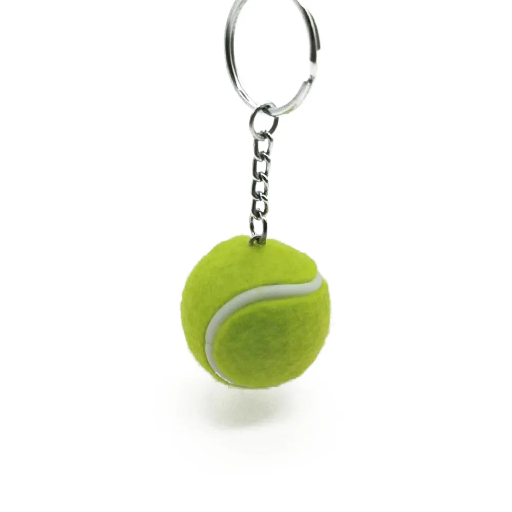 Manufactures Custom Logo paddle tennis ball keychain custom 2d/3d soft pvc keychains, make rubber