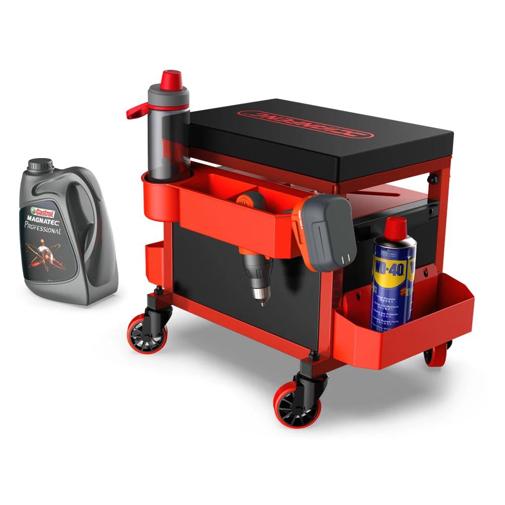XianFeng Workshop Rolling Creeper Stool with Tool Tray