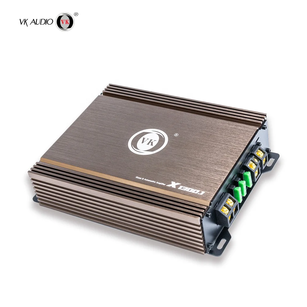 High power stereo amplifier black car amplifier 1300W class D 1 channel digital car audio amplifier