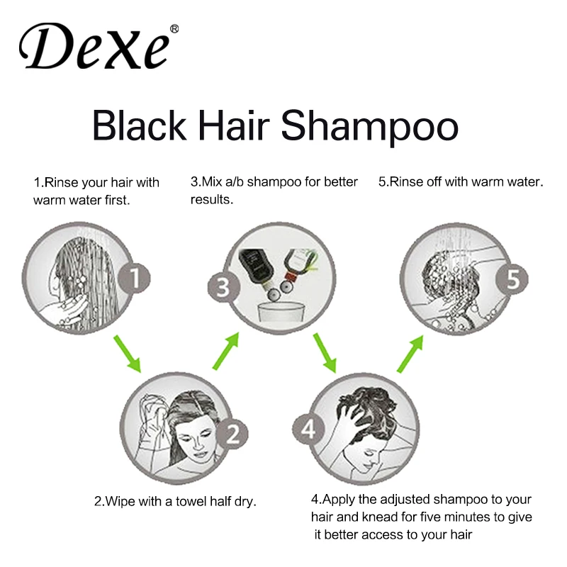 Herbal Harmless Permanent Black Hair Dyeing Shampoo For White Hair