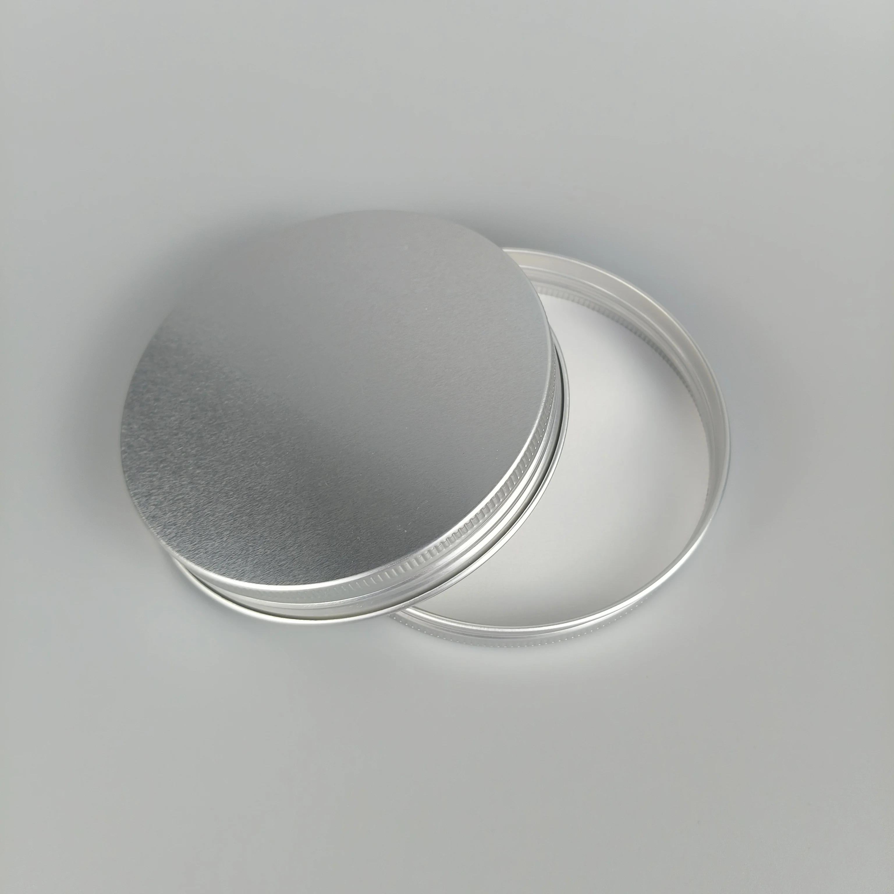 100mm Threaded Metal Lids Silver  Aluminum Screw Caps for bottle