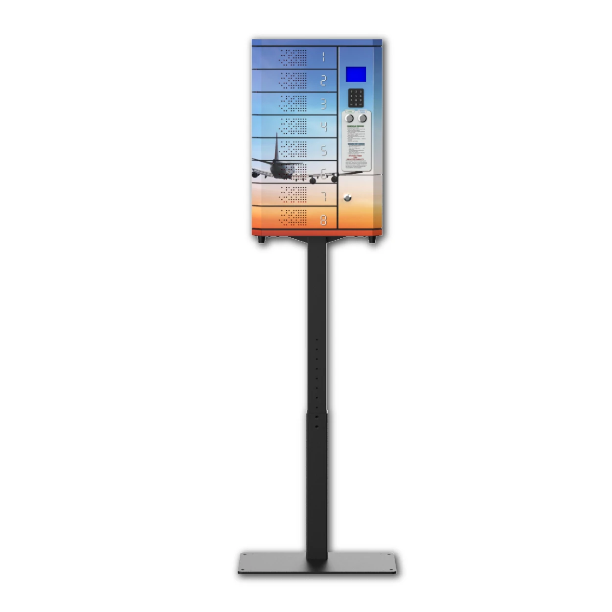 Public Wall Mounted Steel Body Cell Phone Charging Station High Quality Charging Lcokers with 8 Digital Secured Lockers