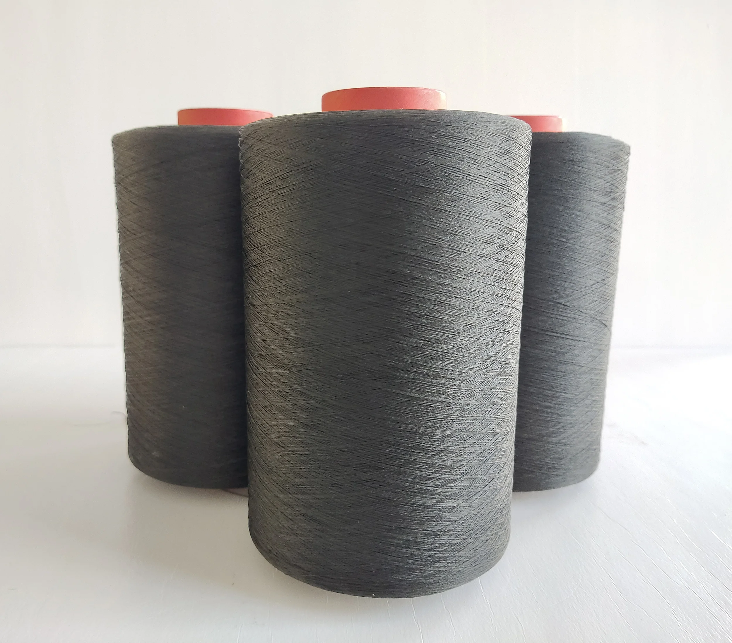 carbon fiber coated permanent anti static conductive yarn for woven knitted fabric