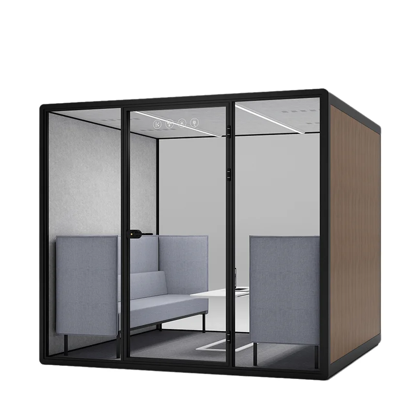 One Person Privacy Calling Phone Booth Soundproof Office Soundproof Booth Audiometric Booth In Office Building