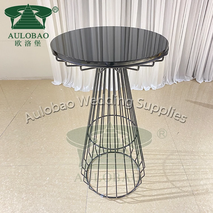 Bar furniture iron metal round bar height table night club