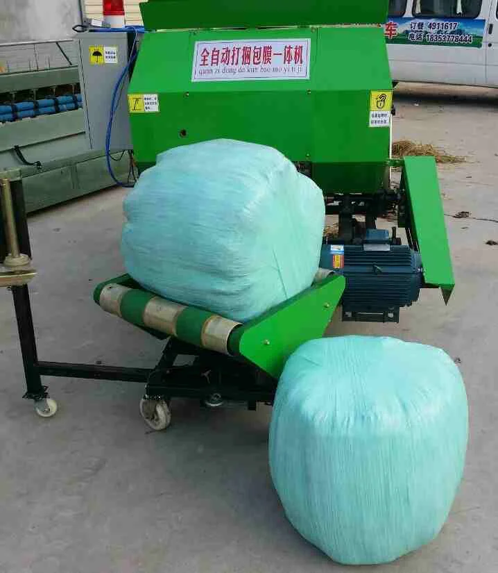 round square baler corn silage compress machine hay pressing bagging packing machine