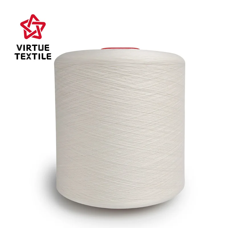 Virtue Textile China Supplier 100% Pure Cotton sewing thread 20s/2 50s/2 raw white for underwear/shirt/socks