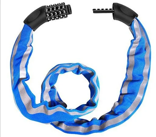 Bicycle Cable Coded Lock 5-Digit Code Coloured Combination Bike Lock High Security Safe Chain Lock