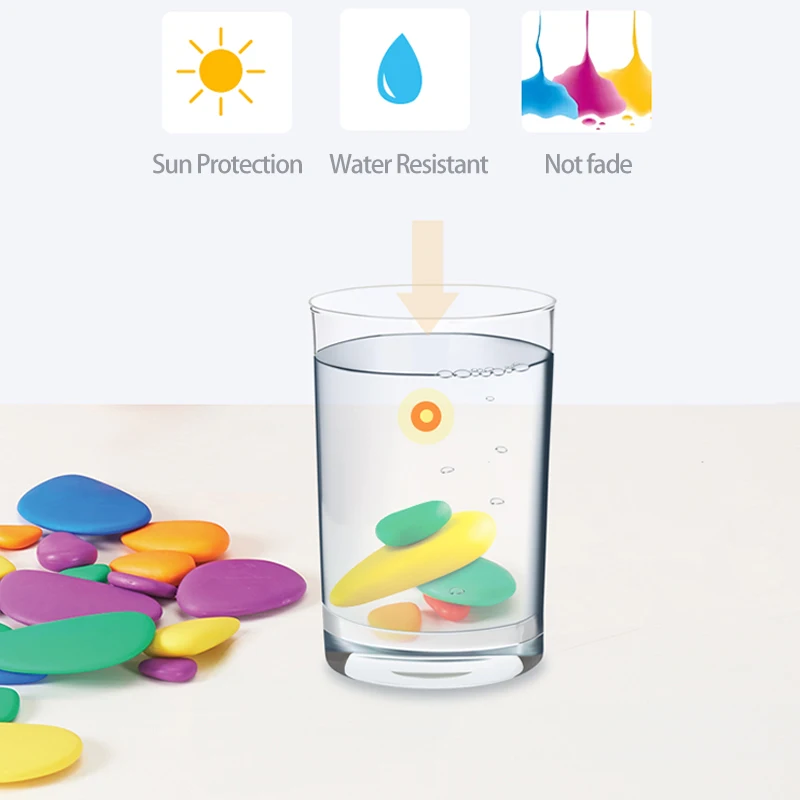 Colorful Stacking Game Stones Toys Rainbow Cobble Crazy rock Building Blocks Toy for Kids