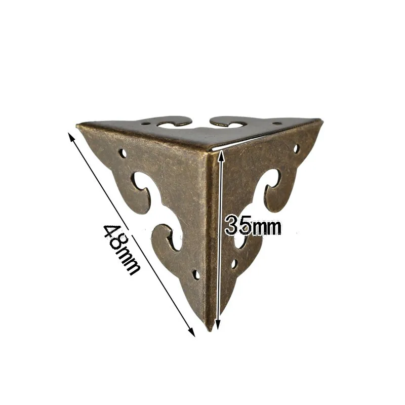 antique bronze carved crafts metal corner decorative corner protectors for wooden box gift case
