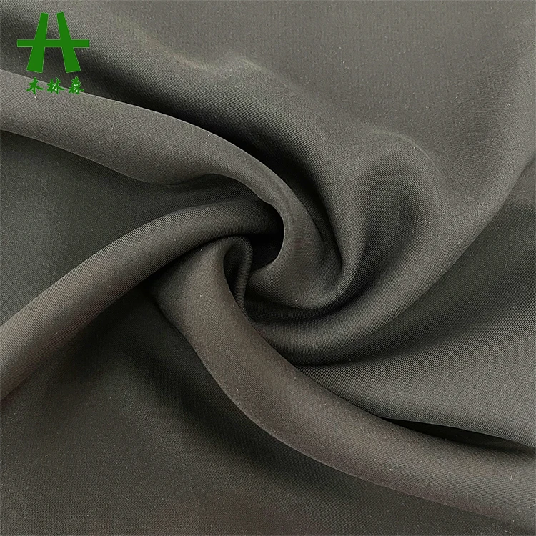 Mulinsen Textile 100% Polyester Formal Black Dubai Nida Fabric