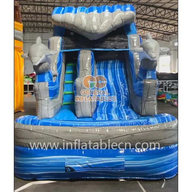 Giant Inflatable Dolphin Wave Water Slide - Perfect for Summer Parties and Water Parks