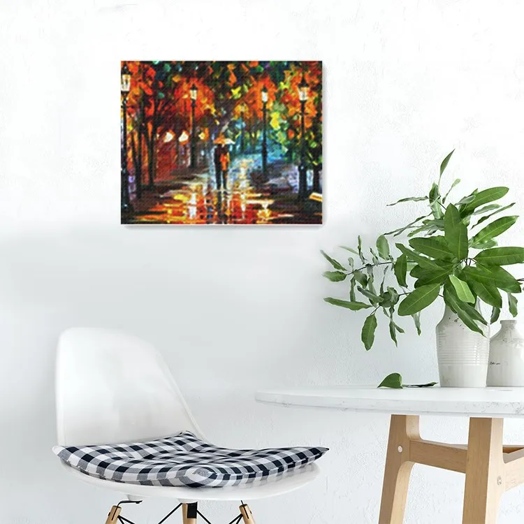 5D Diamond Painting 40*50 Framed Painting Lovers in the Rain Bedroom Living Room Decoration DIY Diamond Painting