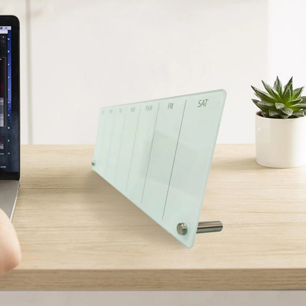 Factory Manufacturer Custom Desktop Planning Glassboard Portable Magnetic Whiteboard