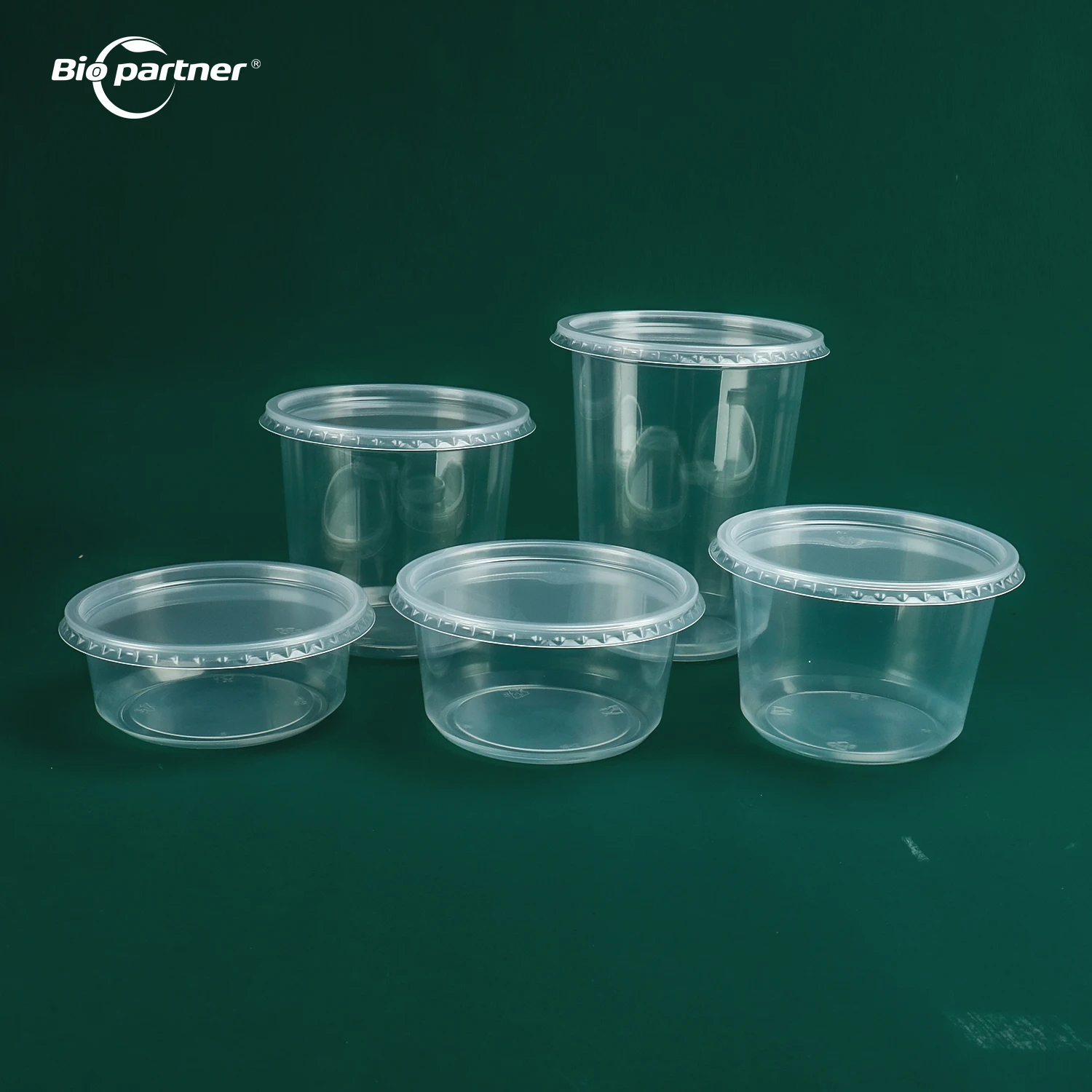 Plastic PP PET PLA Takeout Round Disposable Food Tub Packaging Storage Container Fruit Salad Deli Cup Bowl With lid