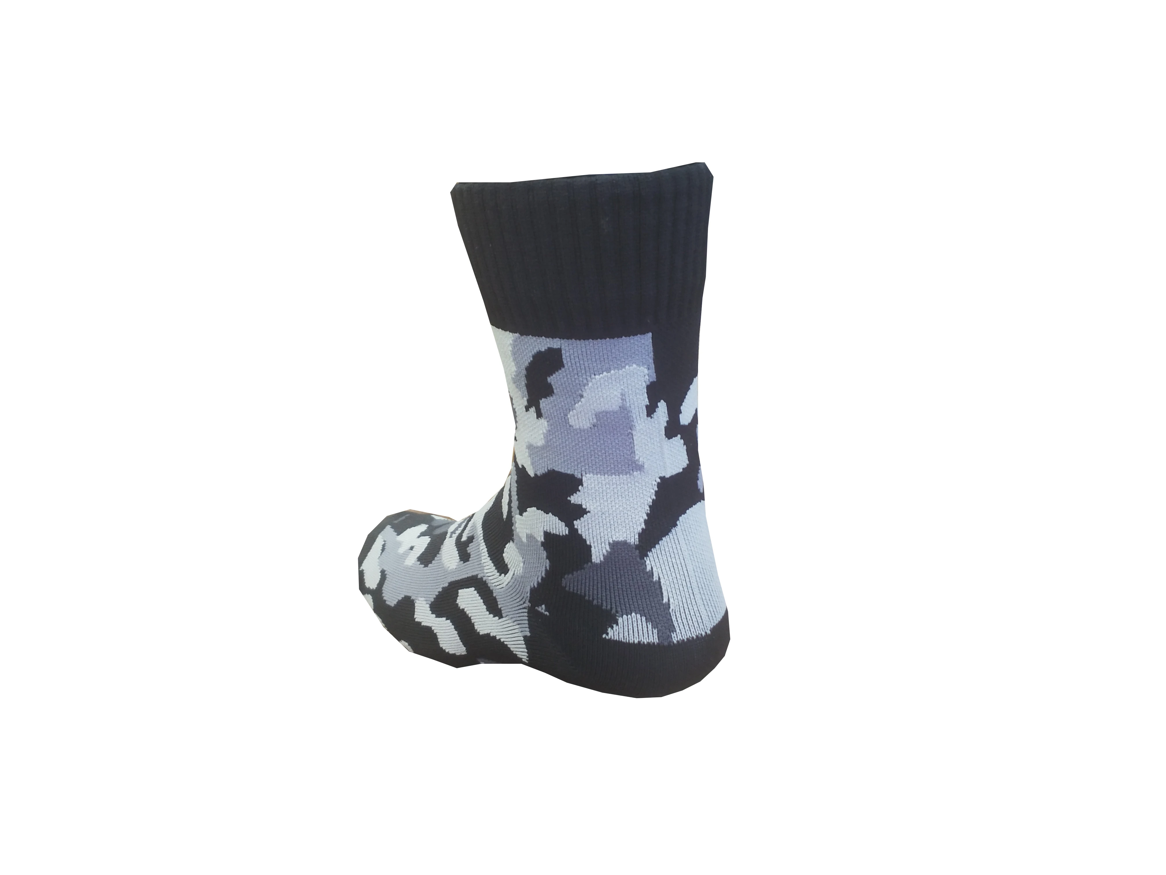 Wholesale custom high quality athletic non slip fun sports green camouflage trekking sock