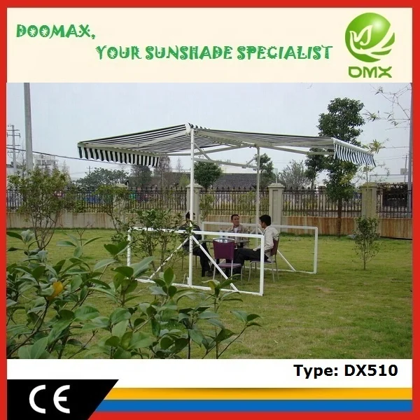 Balcony Retractable Awning #DX510 Free Standing Double Sides Sun Shade and Rain Shelter